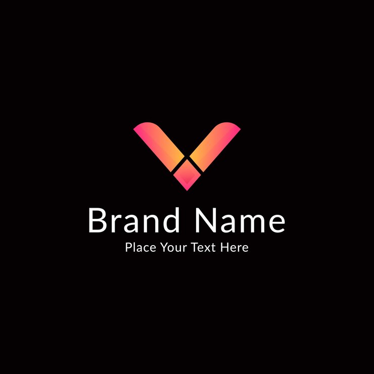 Vector icono del logotipo de la letra v