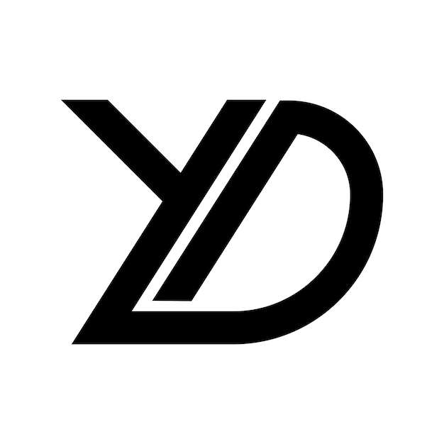 Vector el icono del logotipo de la letra yd