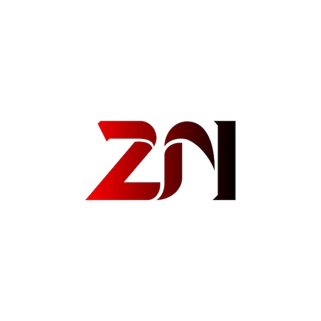 Vector icono del logotipo de la letra zn