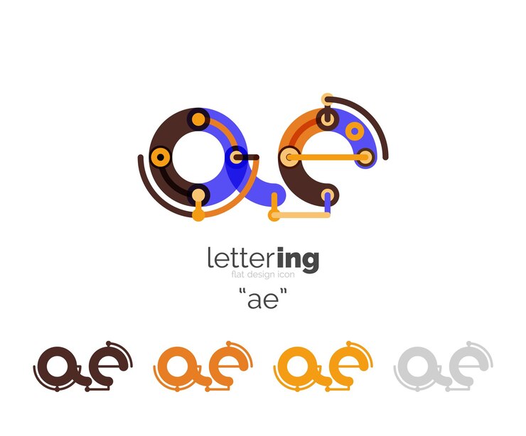 Vector ícono de logotipo de letras