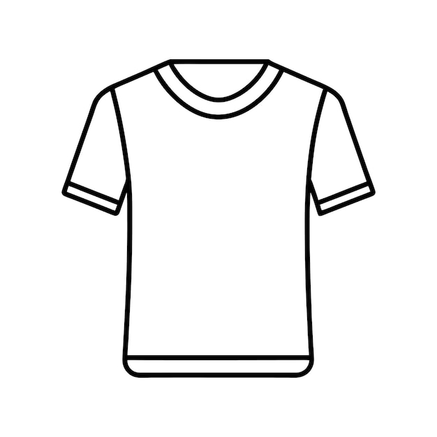 Icono de logotipo de línea de arte vectorial de camiseta para diseños impresos y digitales