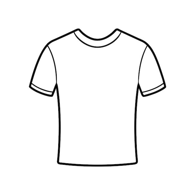 Icono de logotipo de línea de arte vectorial de camiseta para diseños impresos y digitales