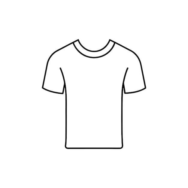 Icono de logotipo de línea de arte vectorial de camiseta para diseños impresos y digitales