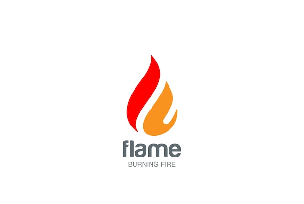 Icono de logotipo de llama de fuego.