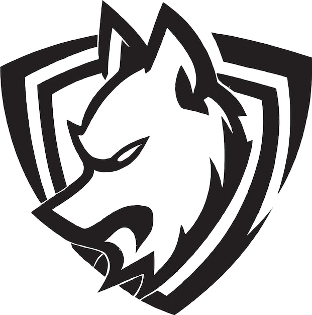Icono del logotipo del lobo gruñendo
