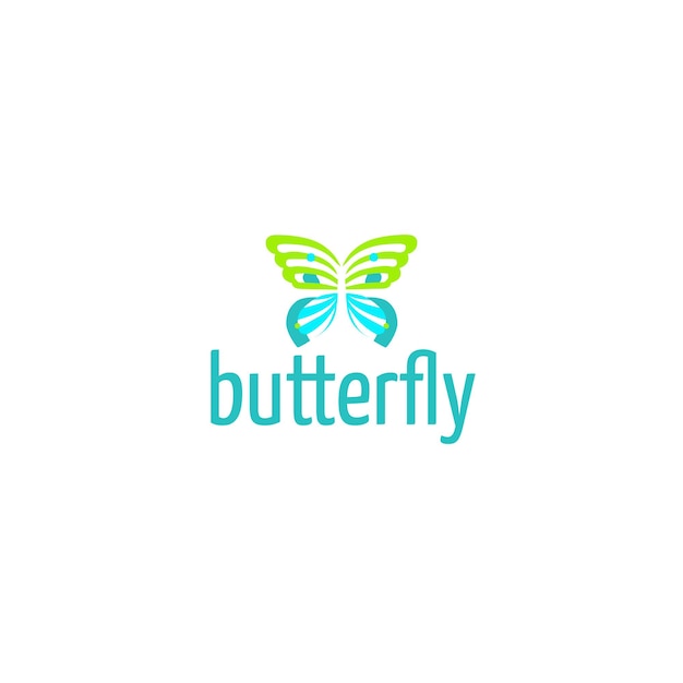 Icono del logotipo de la mariposa vectorial de diseño