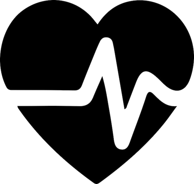 El icono del logotipo médico es un símbolo plano con silueta de color negro.