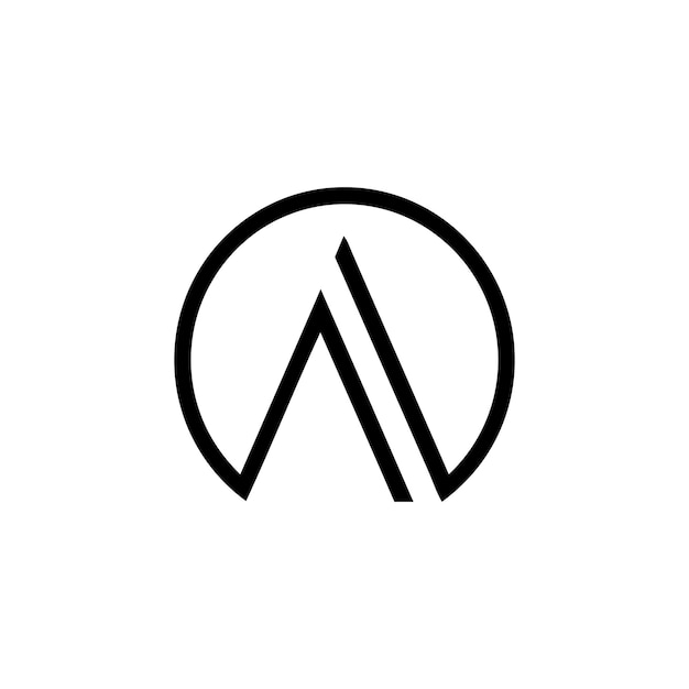Ícono de logotipo mínimo AD