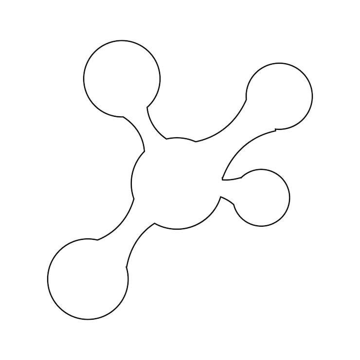 Vector ícono del logotipo de la molécula