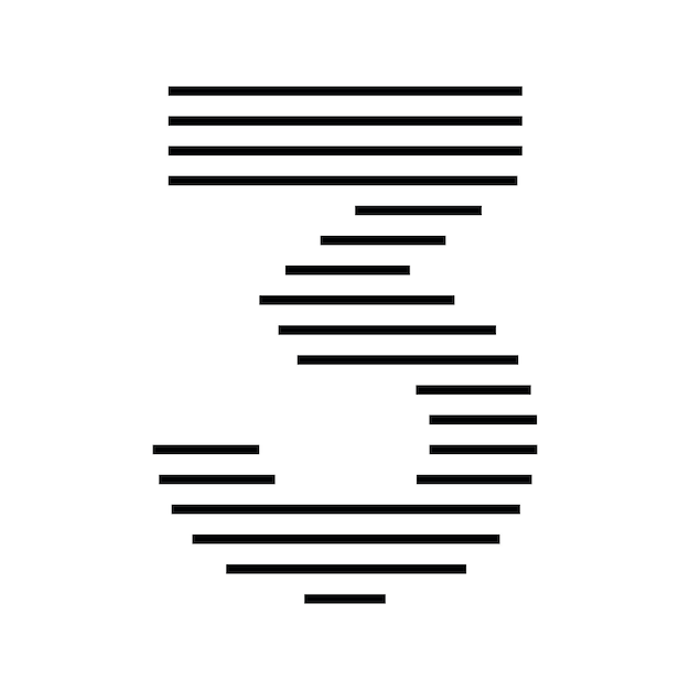 Ícono del logotipo número 3 Líneas geométricas horizontales con rayas