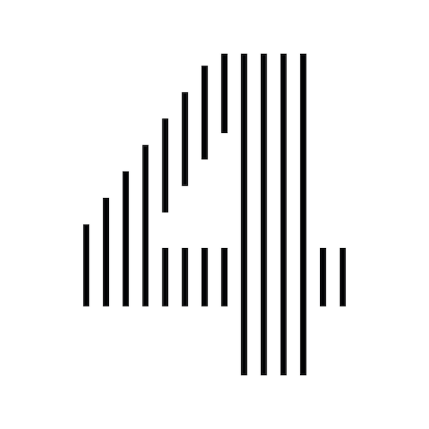 Ícono del logotipo número 4 Líneas geométricas verticales con rayas