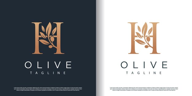 Ícono de logotipo de oliva con concepto de letra Z Vector Premium