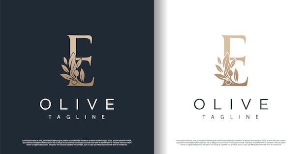 Ícono de logotipo de oliva con concepto de letra Z Vector Premium