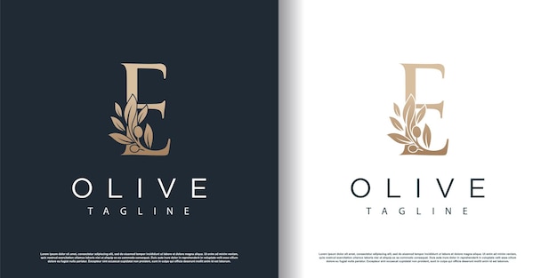 Ícono de logotipo de oliva con concepto de letra Z Vector Premium