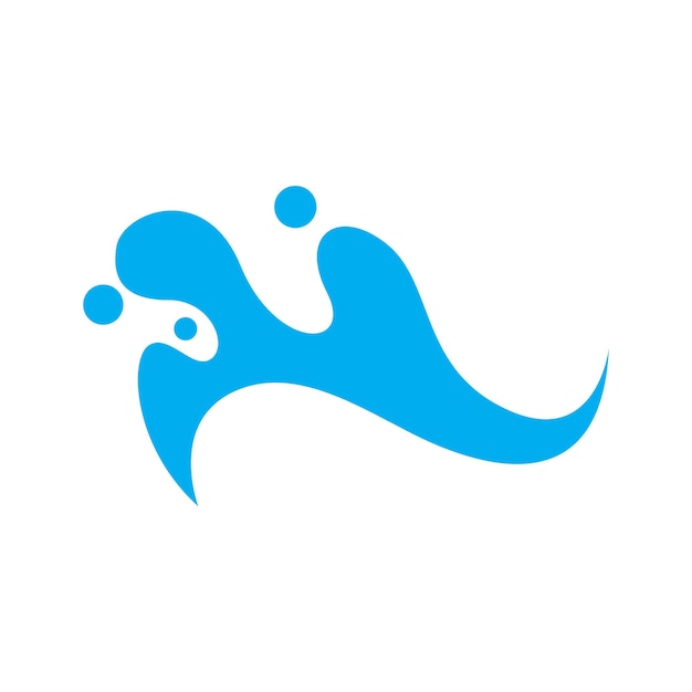Icono de logotipo de onda de mar