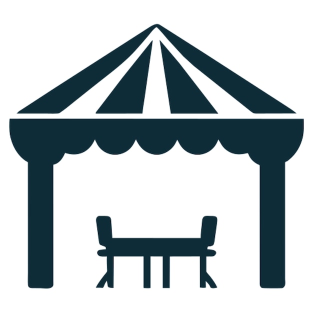 Vector icono del logotipo de la pérgola