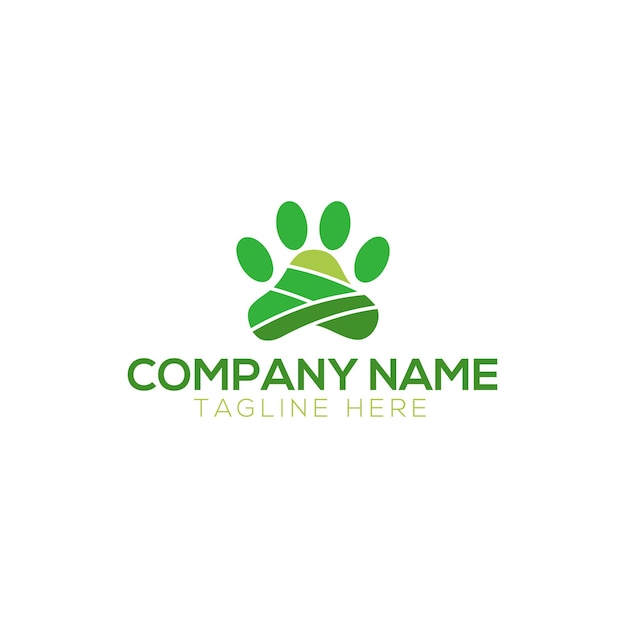 Ícono del logotipo de petcare company ícono de mascota de healthy care