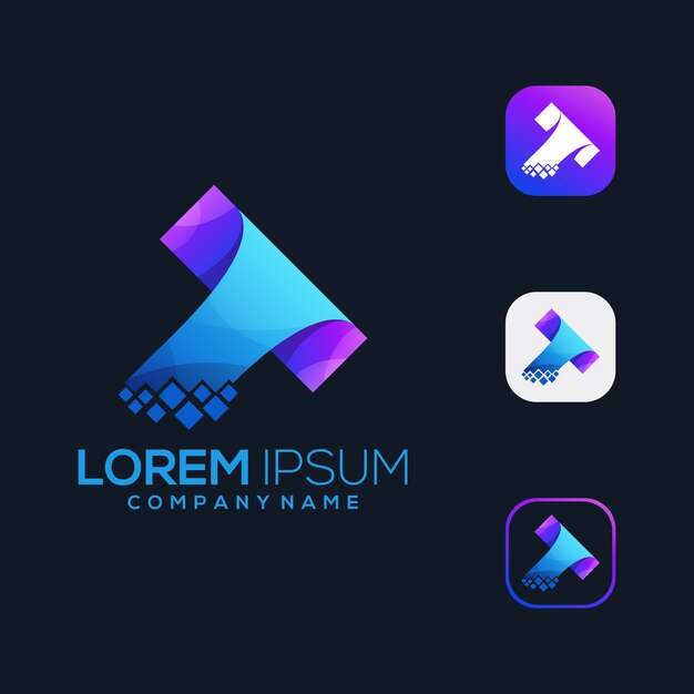 Ícono de logotipo premium T tech