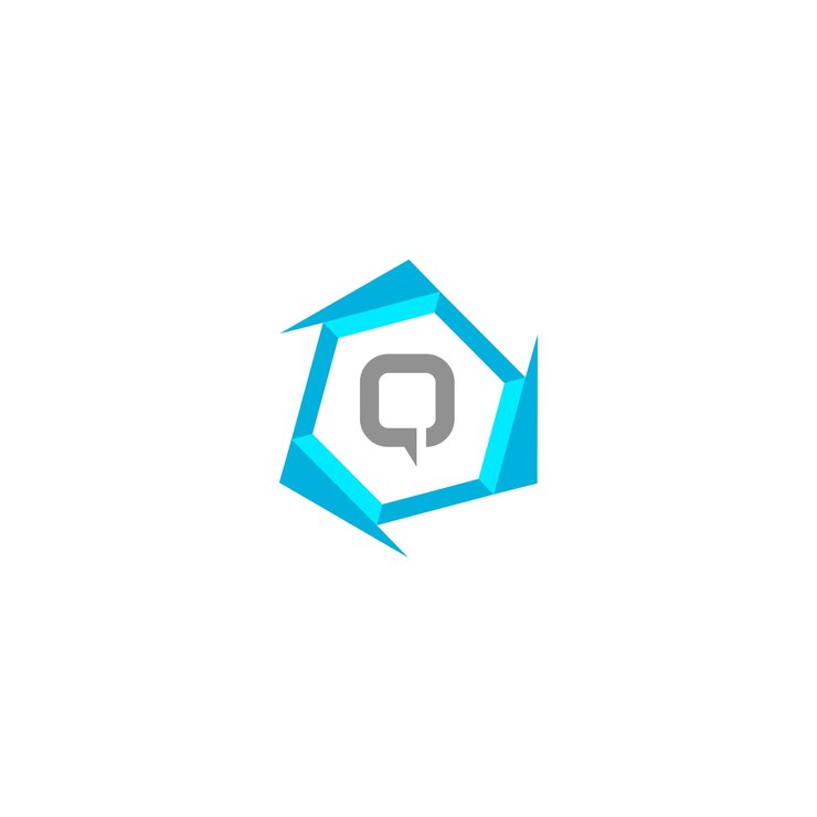 Ícono de logotipo profesional de la letra Q para negocios tecnológicos
