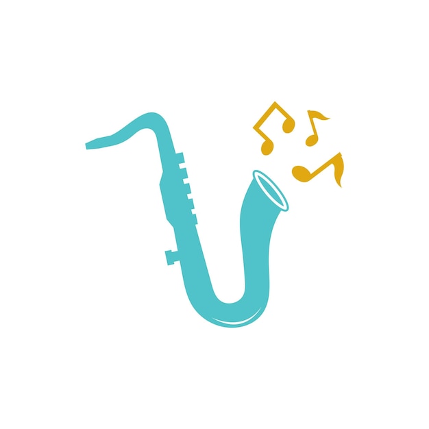 El icono del logotipo del saxofón