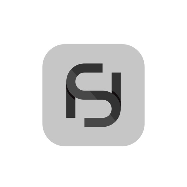 Icono del logotipo SH o HS