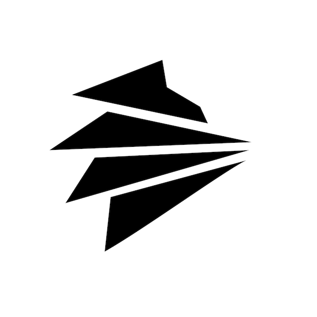 El icono del logotipo de la silueta del lobo El signo del depredador aullador El diseño del símbolo del animal canino salvaje