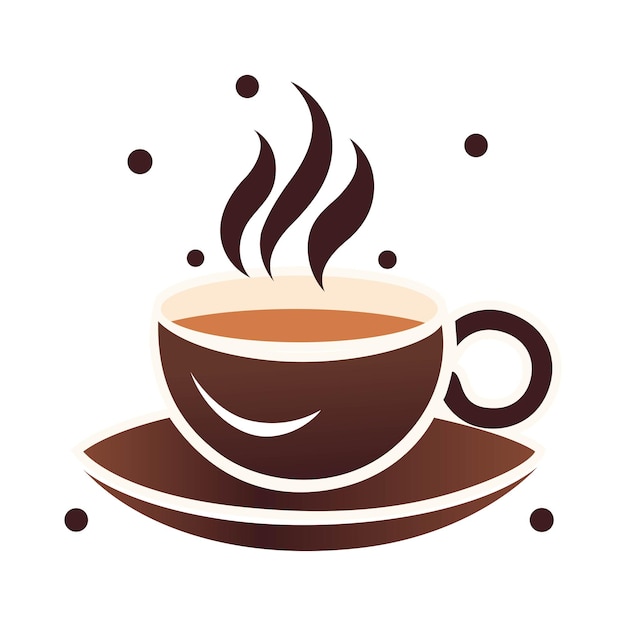 Icono del logotipo de la taza de café Vecto