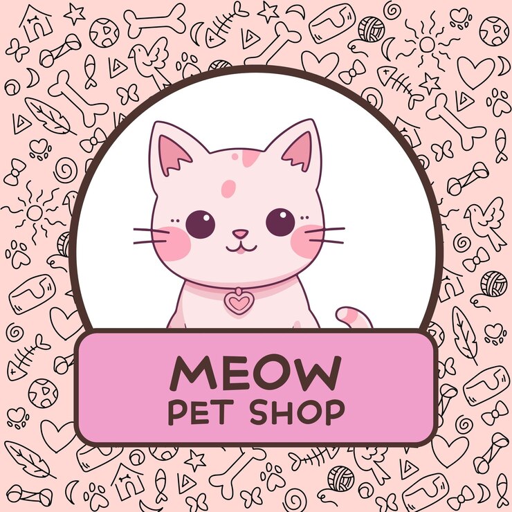 El icono del logotipo de la tienda de mascotas