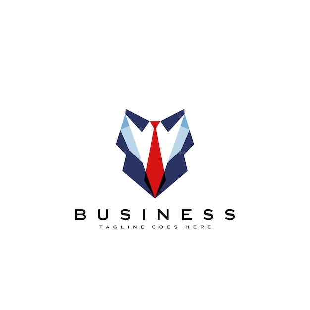 icono del logotipo del trabajo empresarial en estilo geométrico con concepto de vector de símbolo de traje profesional
