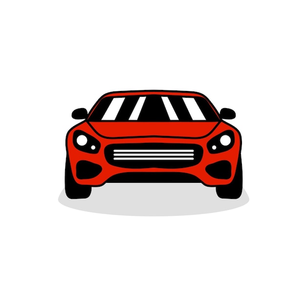 Icono de logotipo de vector de coche rojo