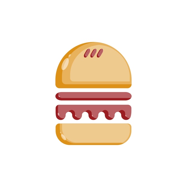 Icono de logotipo de vector de hamburguesa