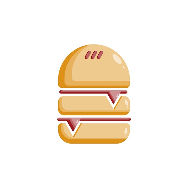 Icono de logotipo de vector de hamburguesa