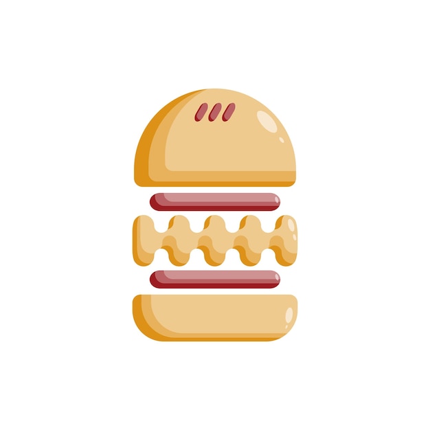 Icono de logotipo de vector de hamburguesa