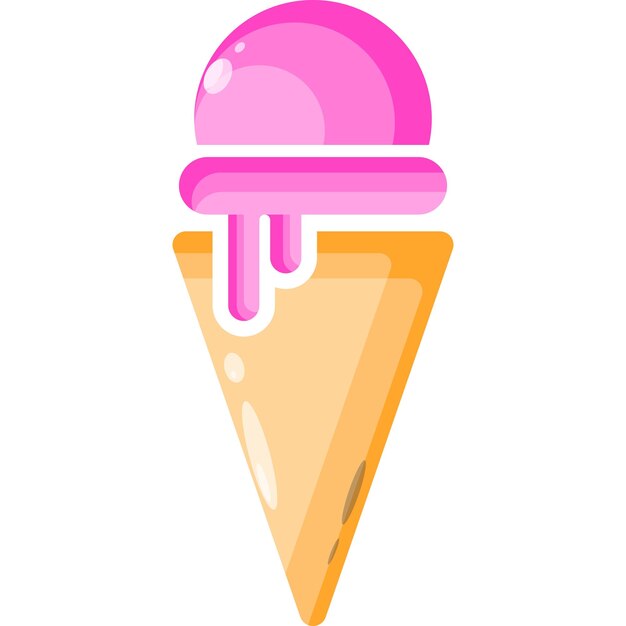 Icono de logotipo de vector de helado