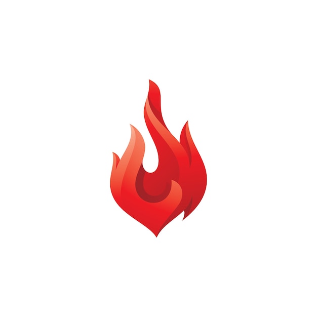 Icono de logotipo de vector de llama de fuego degradado moderno