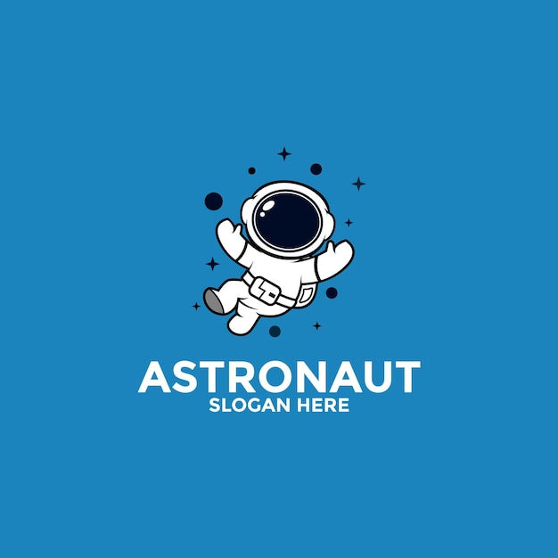 Vector icono del logotipo vectorial del astronauta ilustración plantilla de diseño del logotipo del astronauta o del espacio