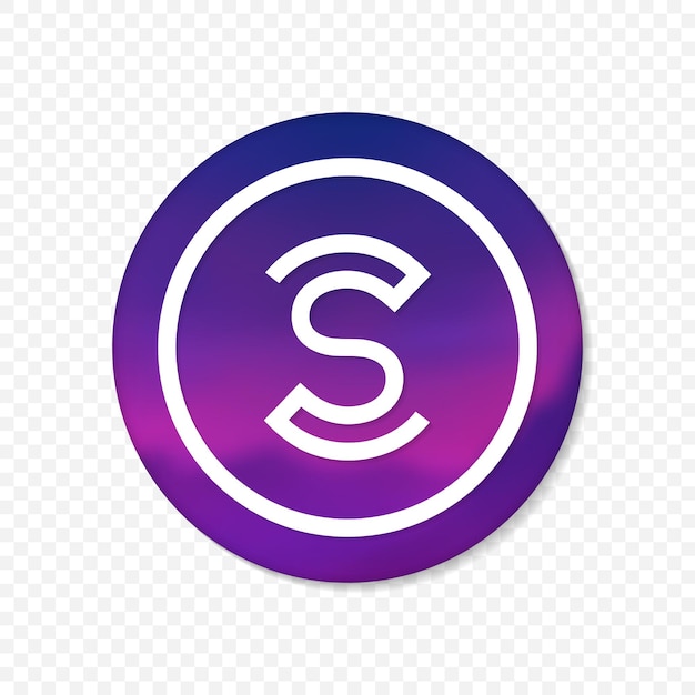 Icono del logotipo vectorial Sweatcoin aislado en fondo transparente Mover para ganar el concepto de monedas Cryptocurrency Símbolo de dinero digital Vector EPS 10