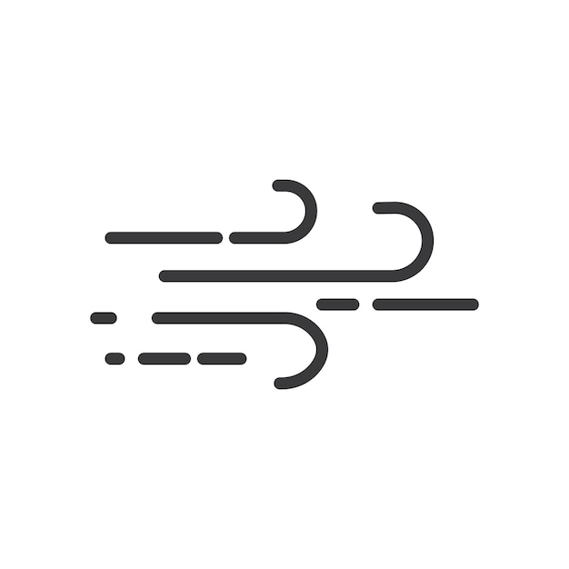 El icono del logotipo del viento