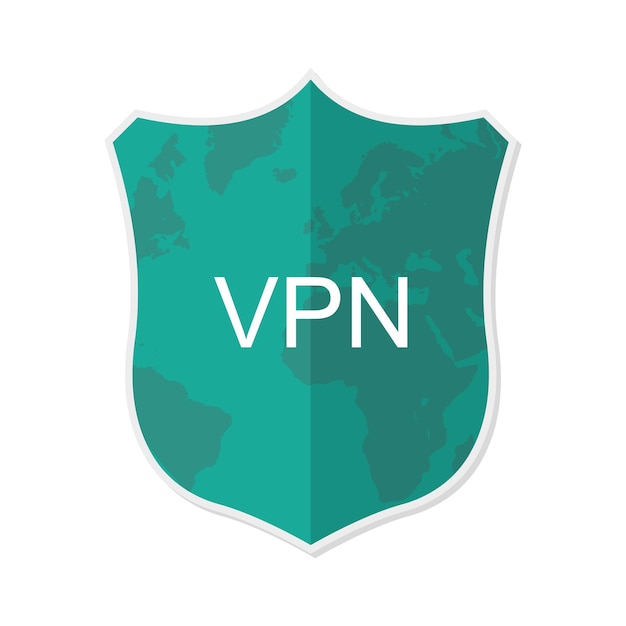 Vector icono del logotipo vpn. ilustración de stock vectorial