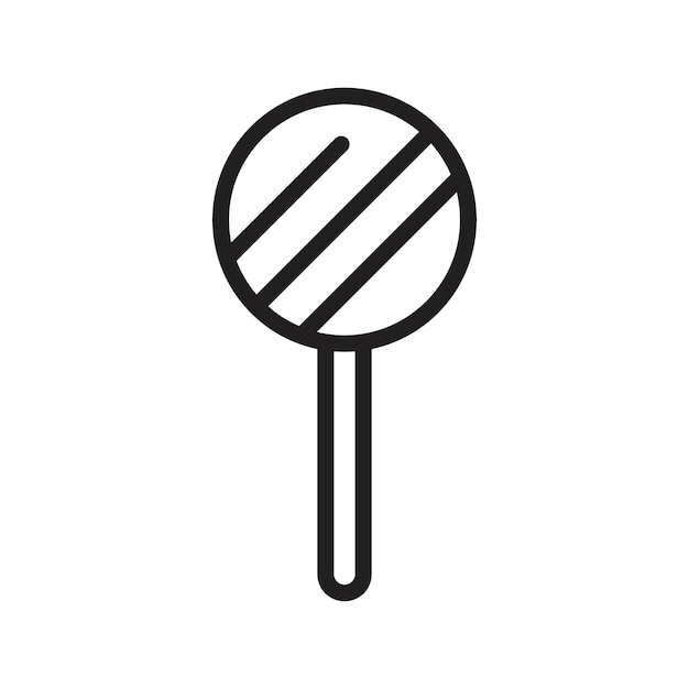 El icono de lollipop tiene un contorno delgado simple