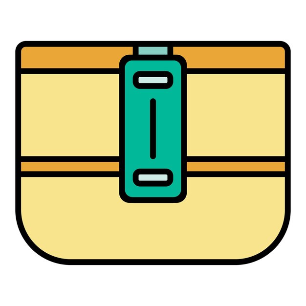 Icono de lonchera de campamento Contorno de lonchera de campamento icono vectorial color plano aislado en blanco