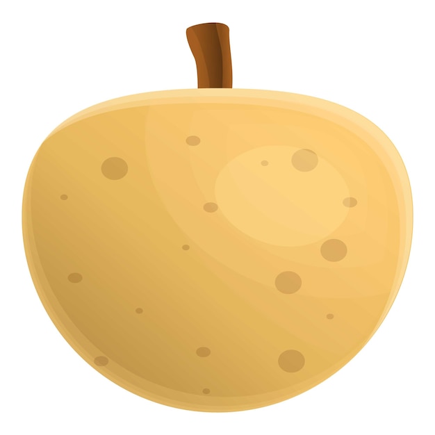 Icono de longan crudo Caricatura de icono de vector de longan crudo para diseño web aislado sobre fondo blanco