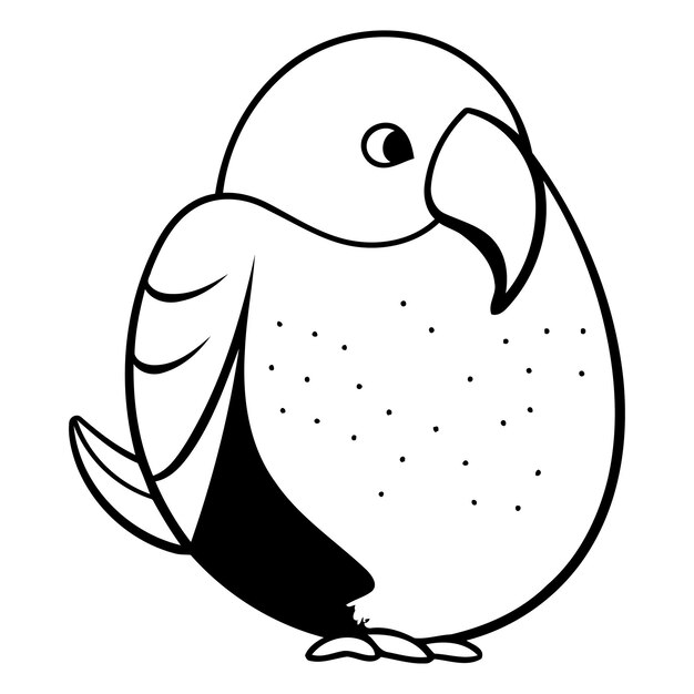 Icono de loro Ilustración de dibujos animados de icono de vector de loro para web