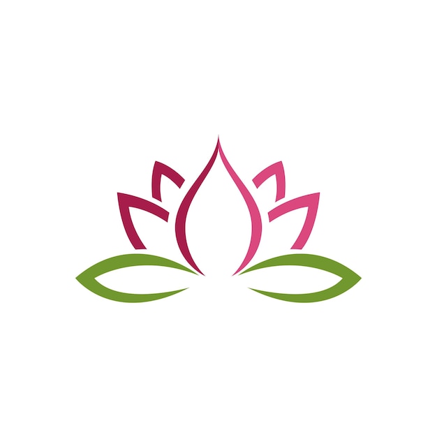 Icono de loto de Vector de belleza