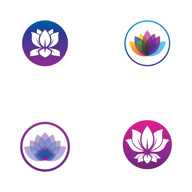Icono de loto de Vector de belleza