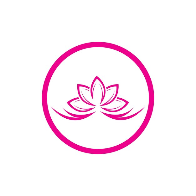 Icono de loto de Vector de belleza