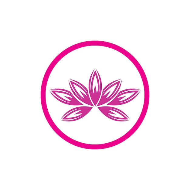 Icono de loto de Vector de belleza