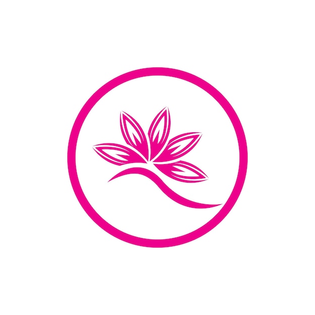 Icono de loto de Vector de belleza