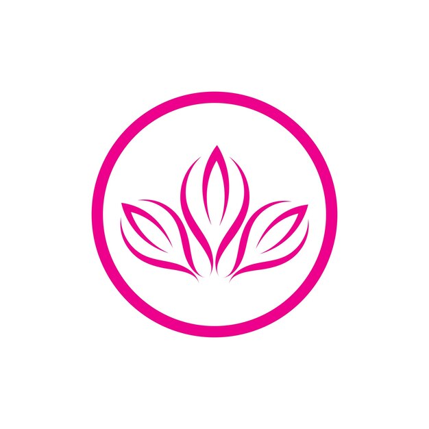 Icono de loto de Vector de belleza