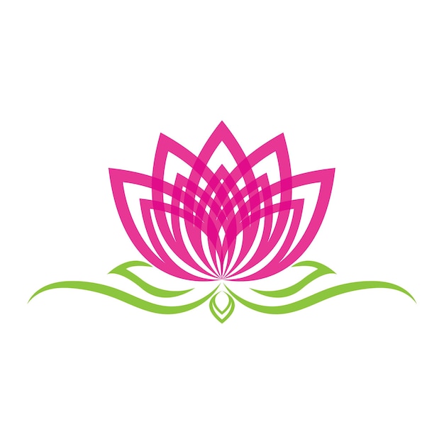 Icono de loto de Vector de belleza